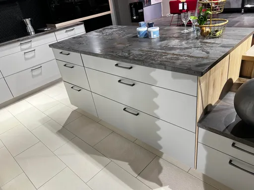 Nobilia Touch Inselküche Steingrau